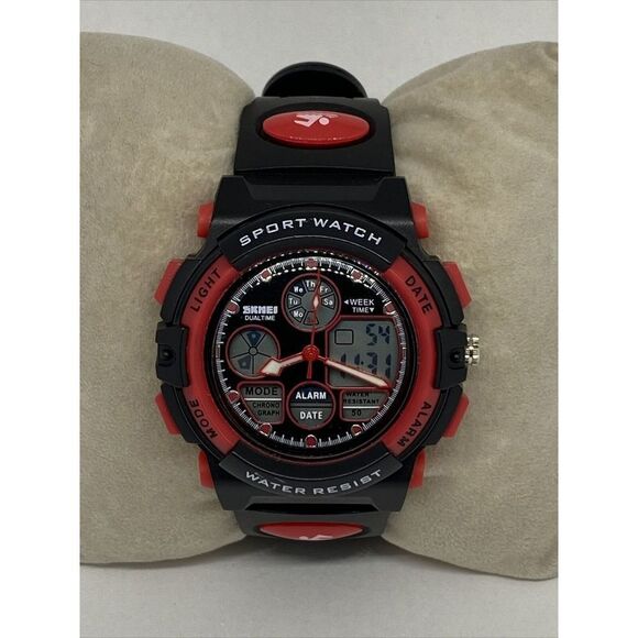 SKMEI 1163 Unisex Kids Black Band Digital & Analog Dial Quartz Wrist Watch RQ476 - Picture 3 of 12